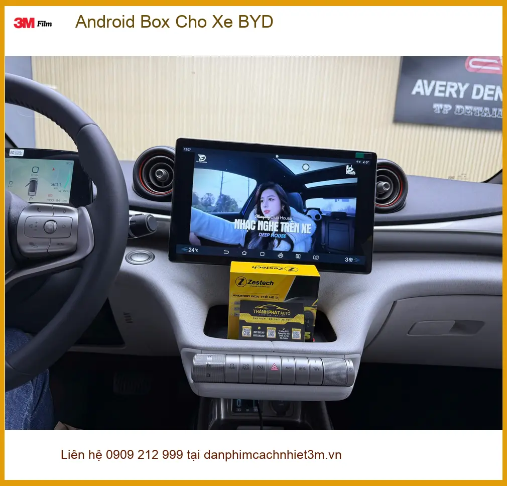 Chị Thảo lắp Android Box cho xe BYD Atto 3 tại Quận 12 để nâng cấp giải trí trên xe ảnh thực tế 2