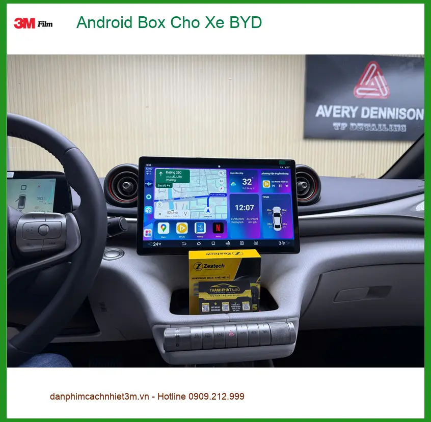 Chị Thảo lắp Android Box cho xe BYD Atto 3 tại Quận 12 để nâng cấp giải trí trên xe ảnh thực tế 3