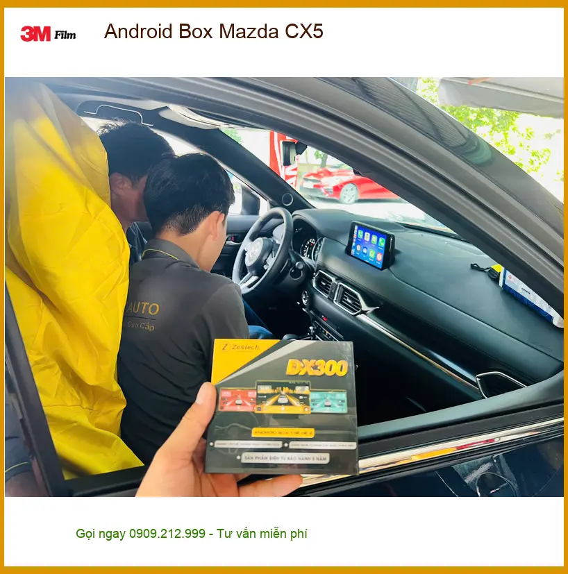 Anh Trường lắp Android Box Mazda CX5 tại Quận Tân Bình để xem YouTube khi kẹt xe