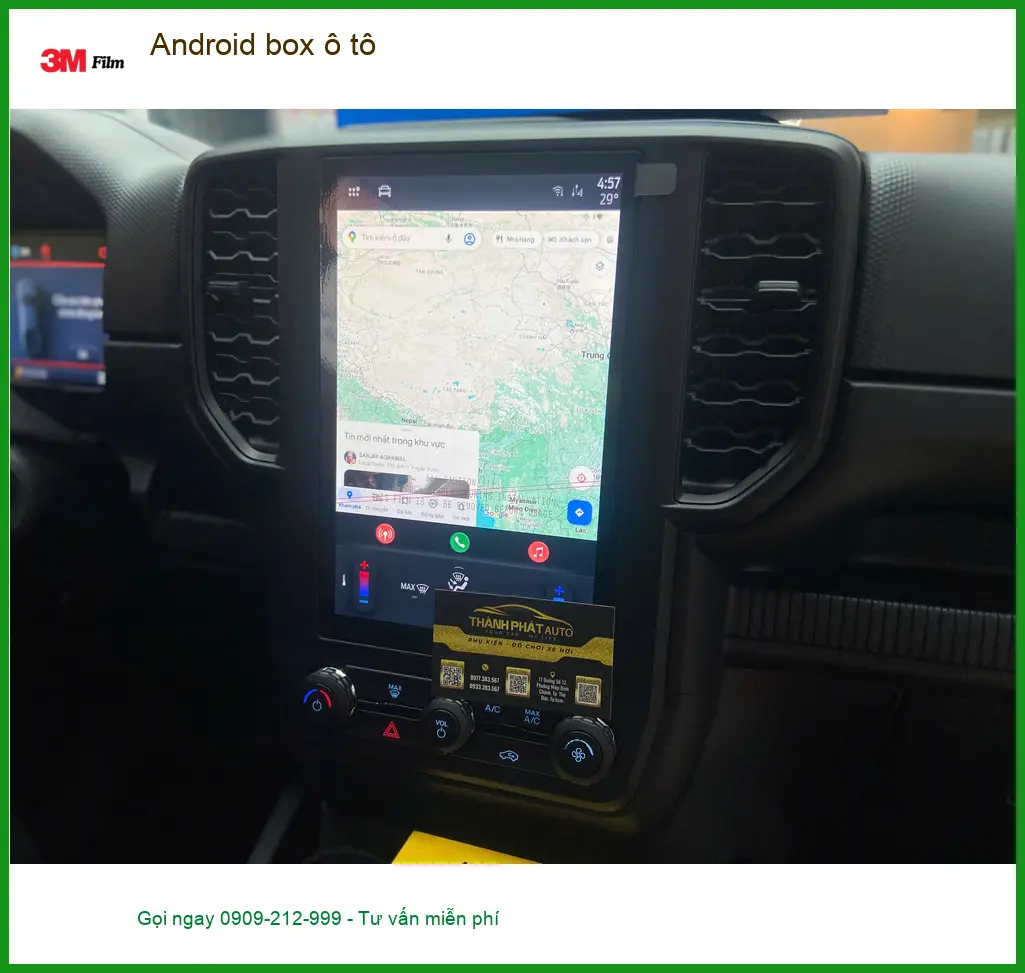Anh Lân lắp Android box ô tô cho Ford Ranger tại Quận Huyện Hóc Môn ảnh thực tế 3