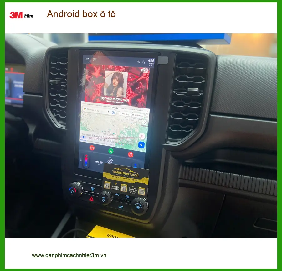 Chú Phong lắp Android box ô tô cho Hyundai Accent tại Quận 2 để giải trí khi chờ con ảnh thực tế 2