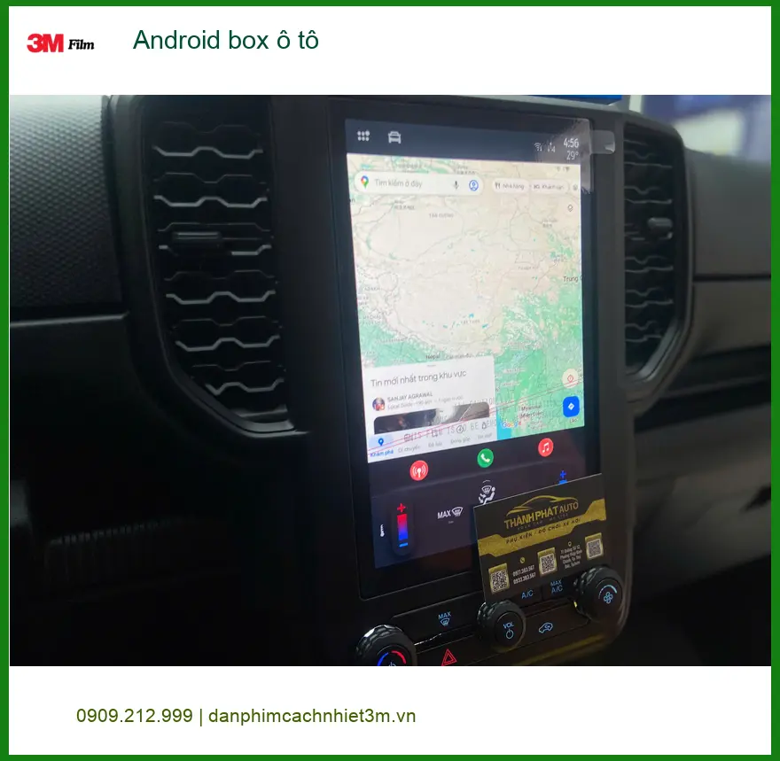 Chú Phong lắp Android box ô tô cho Hyundai Accent tại Quận 2 để giải trí khi chờ con ảnh thực tế 3
