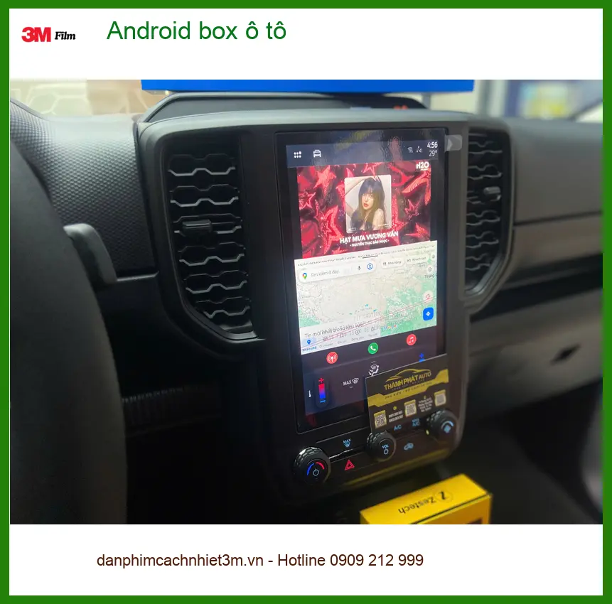Chú Phong lắp Android box ô tô cho Hyundai Accent tại Quận 2 để giải trí khi chờ con ảnh thực tế 5