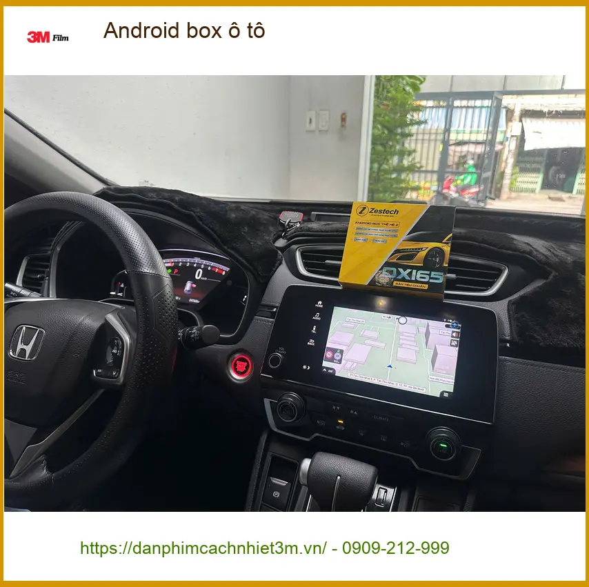 Chị Thảo lắp Android box ô tô chính hãng cho Honda CRV tại Quận 7 để giải trí