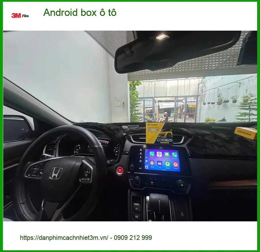 Chị Thảo lắp Android box ô tô chính hãng cho Honda CRV tại Quận 7 để giải trí ảnh thực tế 2