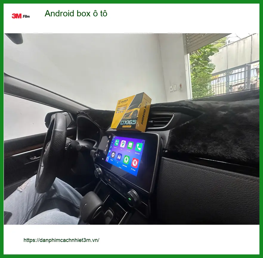 Chị Thảo lắp Android box ô tô chính hãng cho Honda CRV tại Quận 7 để giải trí ảnh thực tế 3