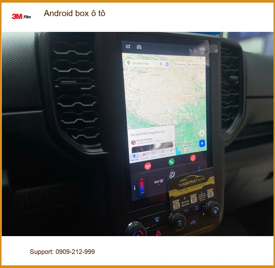 Anh Minh lắp Android box ô tô cho Mazda 3 tại Phú Nhuận ảnh thực tế 2