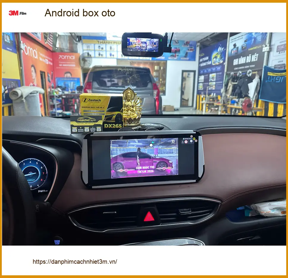 Chị Hương lắp Android box oto cho Honda CRV tại Quận 9 để xem Youtube và định vị tiện lợi ảnh thực tế 4