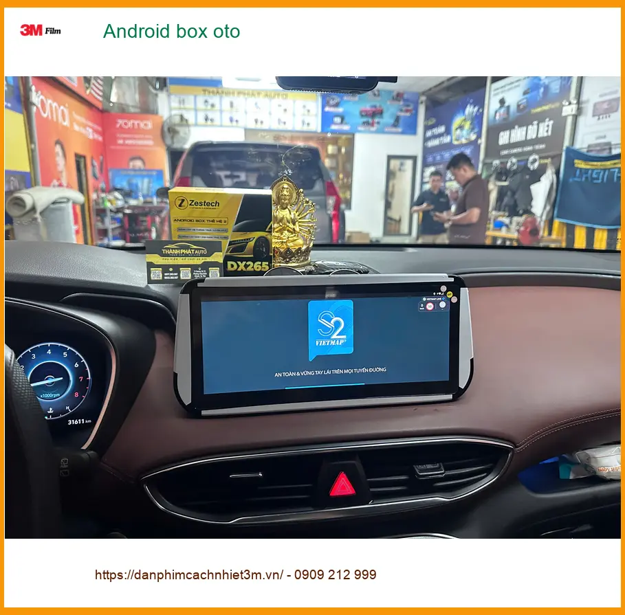 Chị Hương lắp Android box oto cho Honda CRV tại Quận 9 để xem Youtube và định vị tiện lợi ảnh thực tế 5