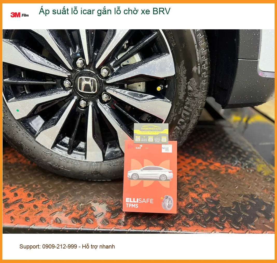 Chú Sơn lắp áp suất lốp ICAR gắn lỗ chờ xe BRV Quận Tân Phú ảnh thực tế 4