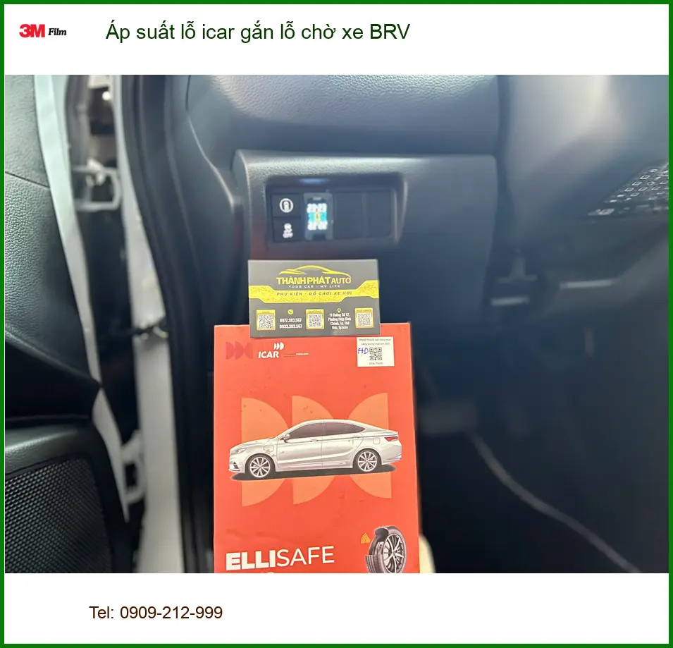 Anh Đức Anh lắp áp suất lốp iCar gắn lỗ chờ xe BRV tại Quận 12 an tâm đường dài ảnh thực tế 2