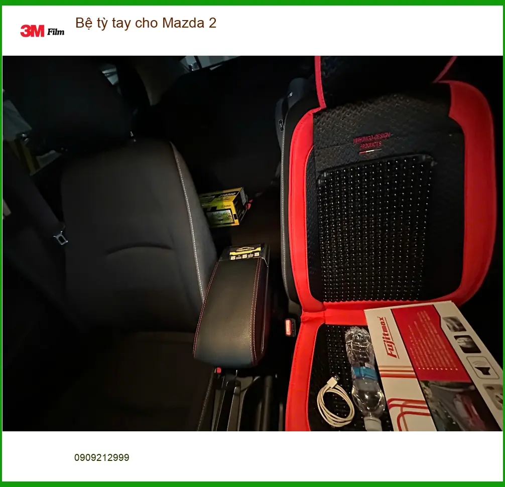 Anh Khang lắp bệ tỳ tay cho Mazda 2 vì thường xuyên di chuyển xa ở Hóc Môn ảnh thực tế 2