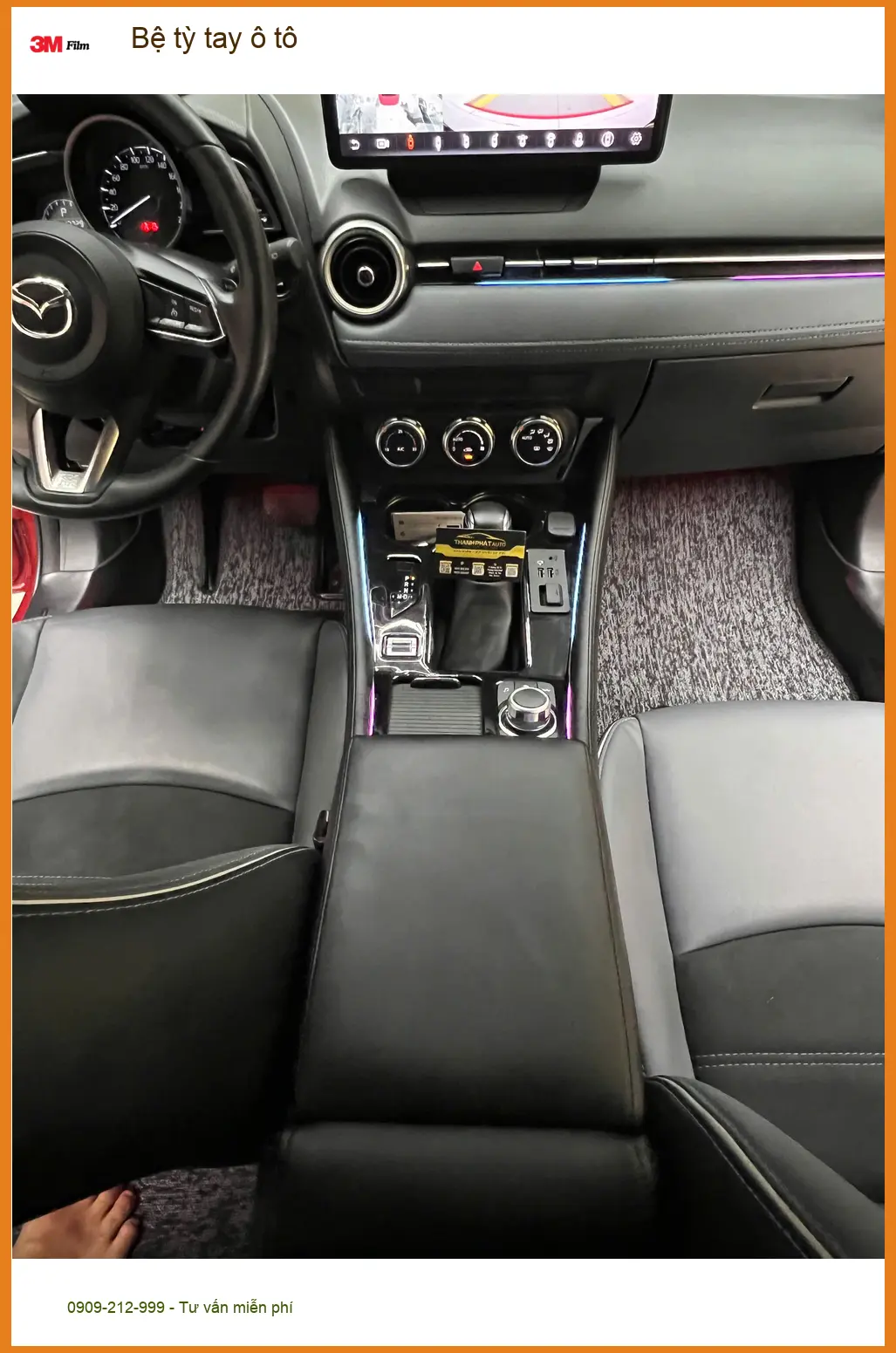 Anh Khải lắp Bệ tỳ tay ô tô Ford Everest Quận 2 để lái xe đỡ mỏi ảnh thực tế 2
