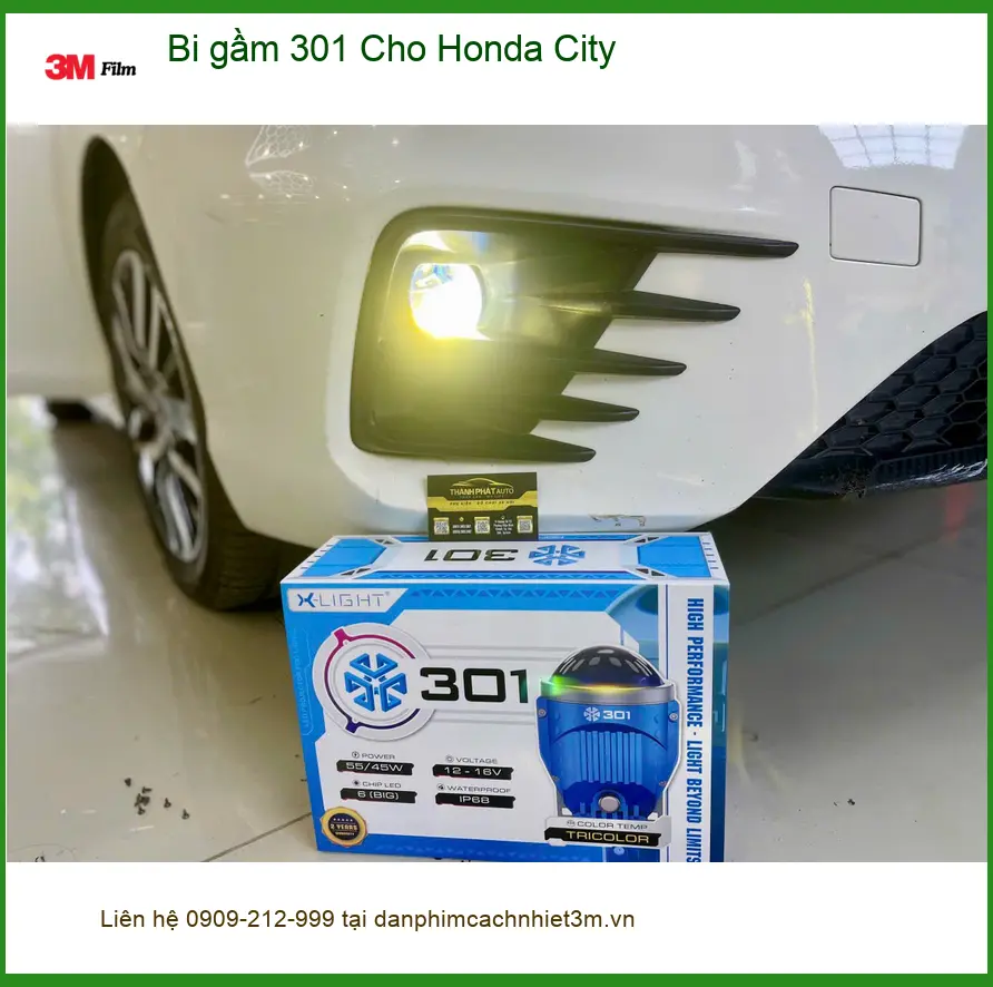 Chị Mai lắp bi gầm 301 cho Honda City ở Bình Chánh vì đèn zin mờ khó nhìn ảnh thực tế 2
