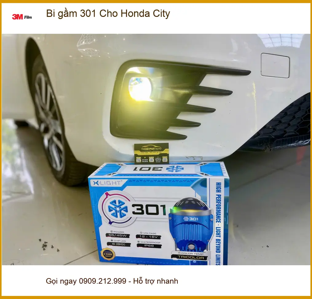 Anh Quang Minh lắp Bi gầm 301 cho Honda City vì đèn zin không đủ sáng tại Quận 2 ảnh thực tế 3