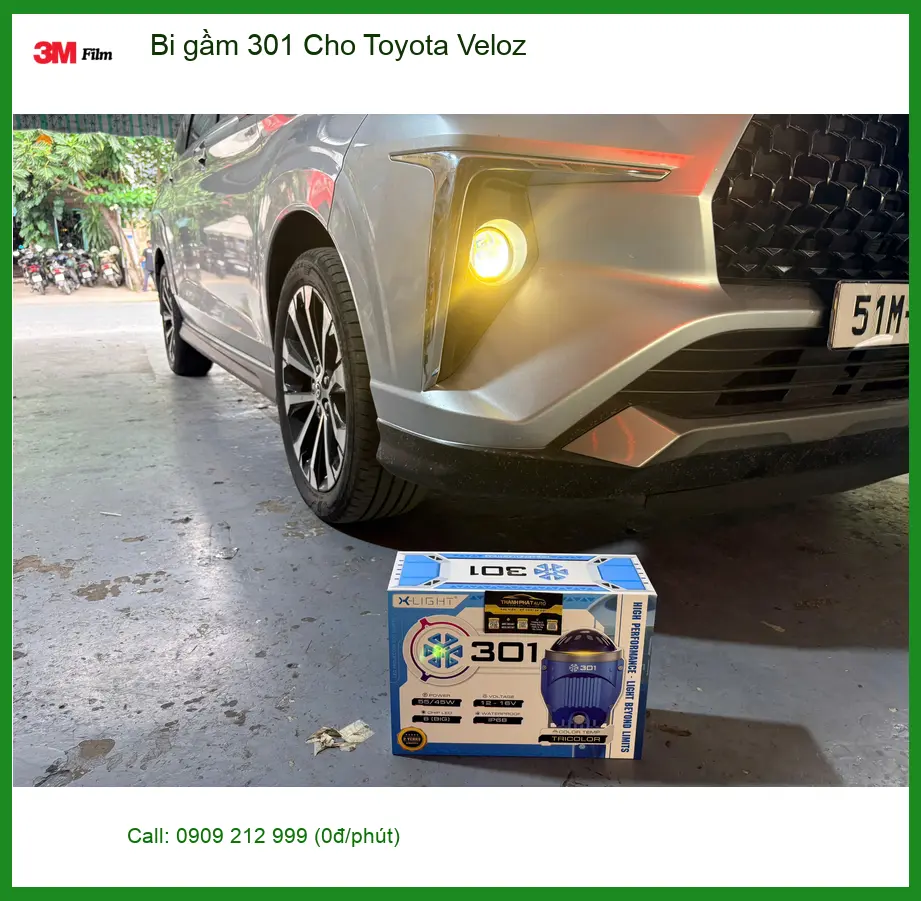 Anh Nam lắp Bi gầm 301 cho Toyota Veloz tại Quận Bình Chánh tăng sáng ảnh thực tế 2