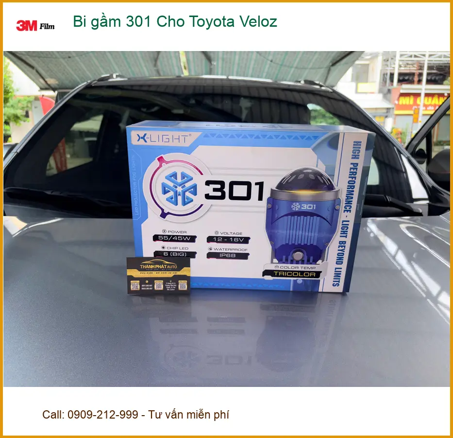 Anh Nam lắp Bi gầm 301 cho Toyota Veloz tại Quận Bình Chánh tăng sáng ảnh thực tế 3