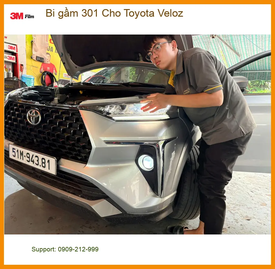 Anh Nam lắp Bi gầm 301 cho Toyota Veloz tại Quận Bình Chánh tăng sáng ảnh thực tế 4