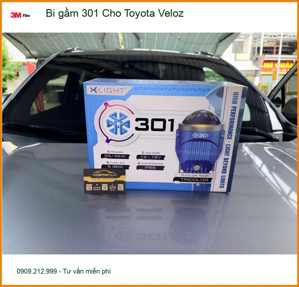 Anh Phong độ bi gầm 301 cho Toyota Veloz tại Quận 5 vì đèn zin yếu ảnh thực tế 4