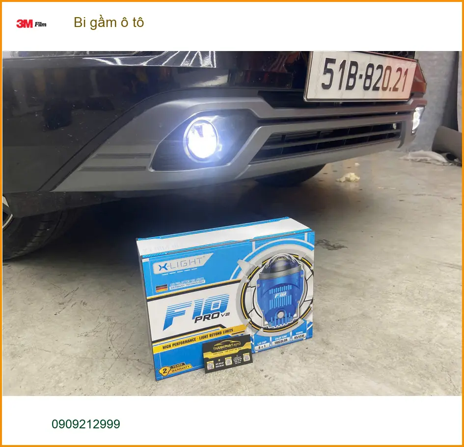Anh Bách độ bi gầm Mitsubishi Attrage vì đèn zin yếu khi đi mưa ở Thủ Đức ảnh thực tế 2