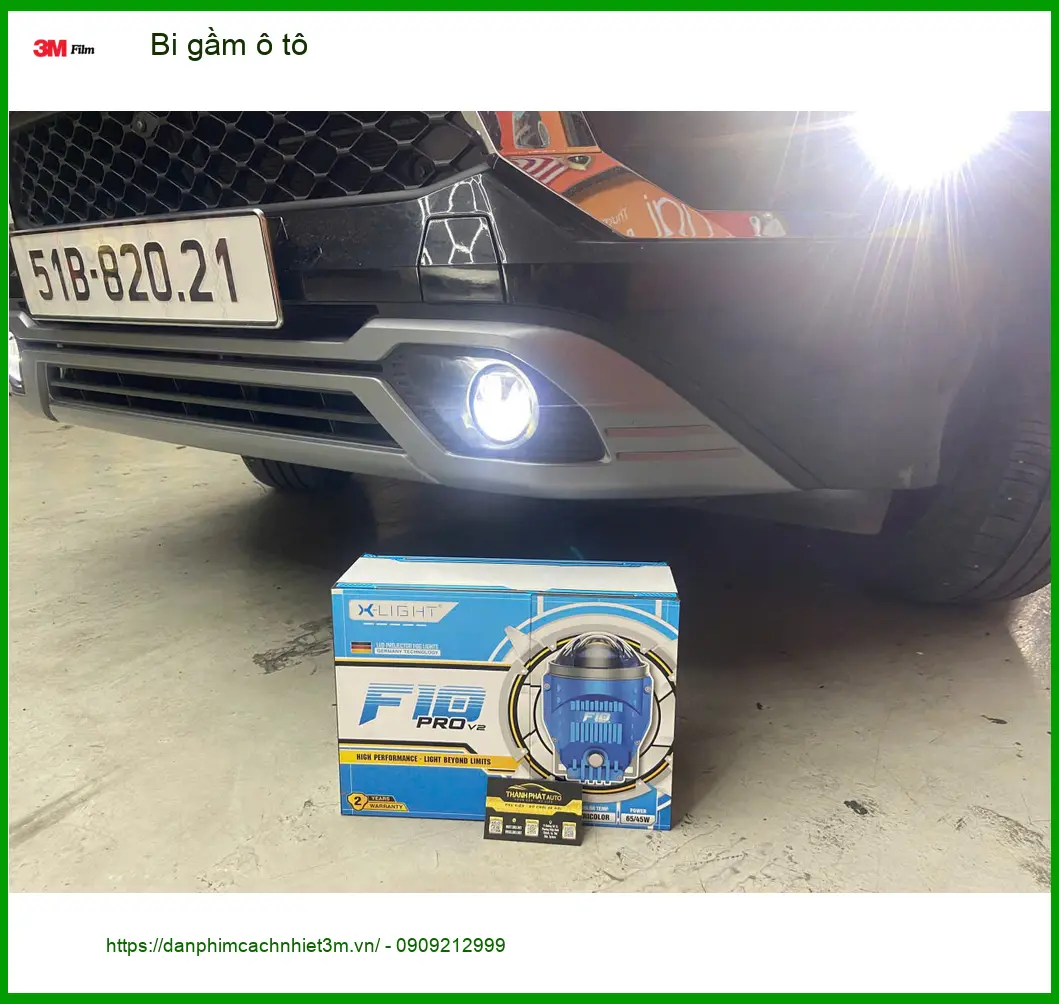 Anh Bách độ bi gầm Mitsubishi Attrage vì đèn zin yếu khi đi mưa ở Thủ Đức ảnh thực tế 3