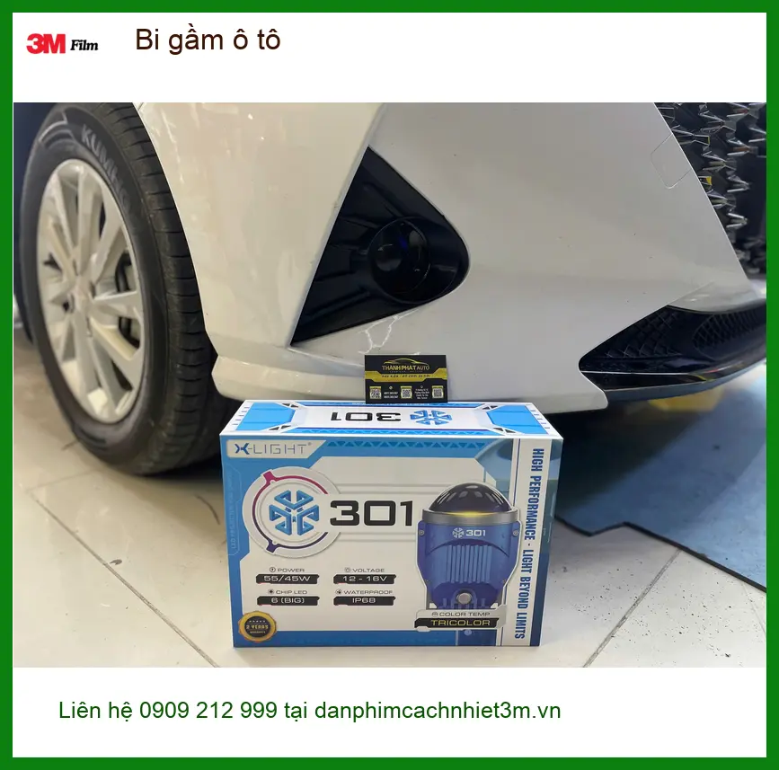 Anh Quang Minh độ bi gầm ô tô Hyundai Accent tại Quận 3 vì đèn zin yếu khi đi đêm ảnh thực tế 3