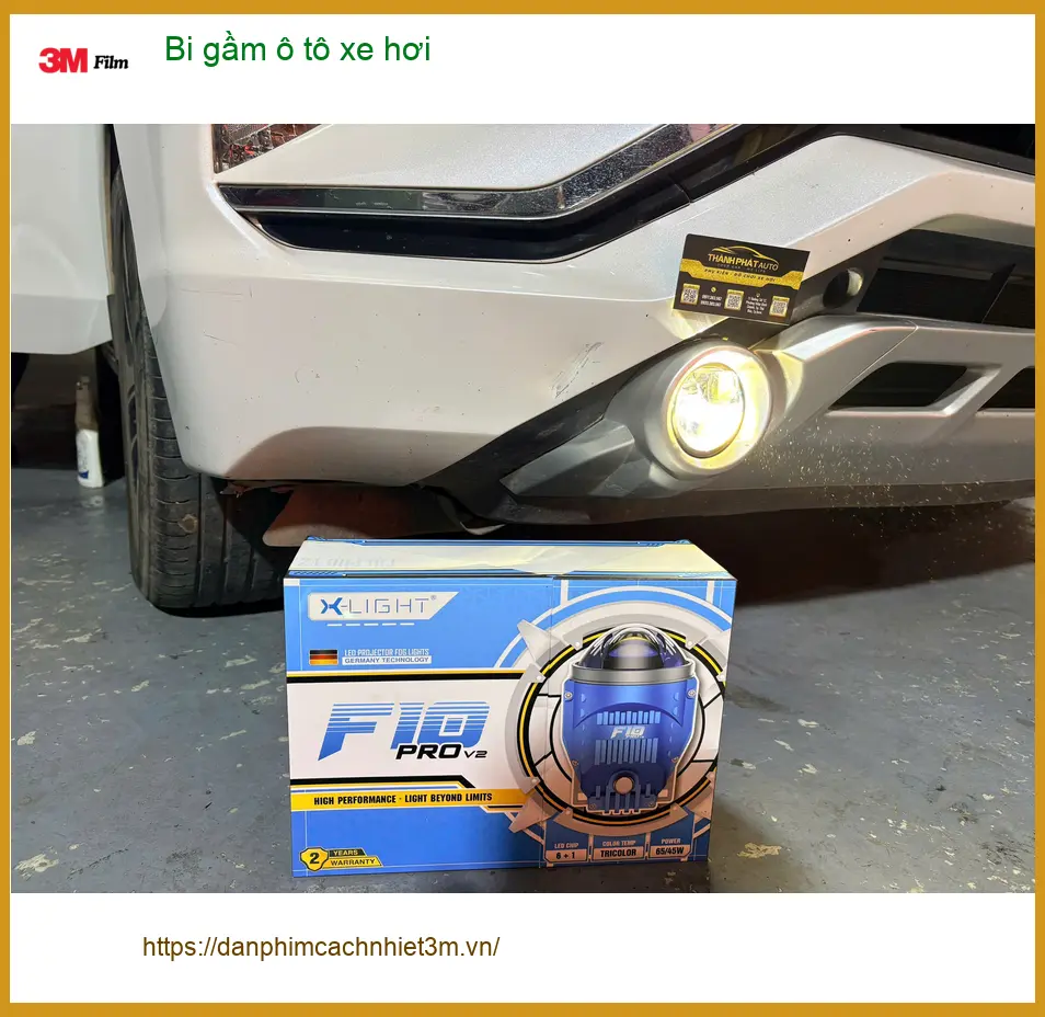 Anh Quang độ bi gầm ô tô Hyundai Accent để tăng sáng khi lái xe đêm ở Quận 2