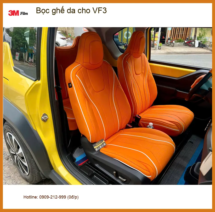 Chị Thanh bọc ghế da cho VF3 Quận 10 muốn nội thất sang trọng, dễ vệ sinh ảnh thực tế 3