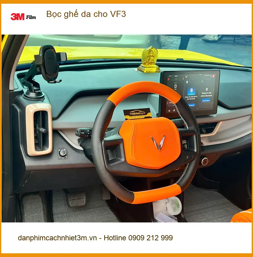 Chị Thanh bọc ghế da cho VF3 Quận 10 muốn nội thất sang trọng, dễ vệ sinh ảnh thực tế 4