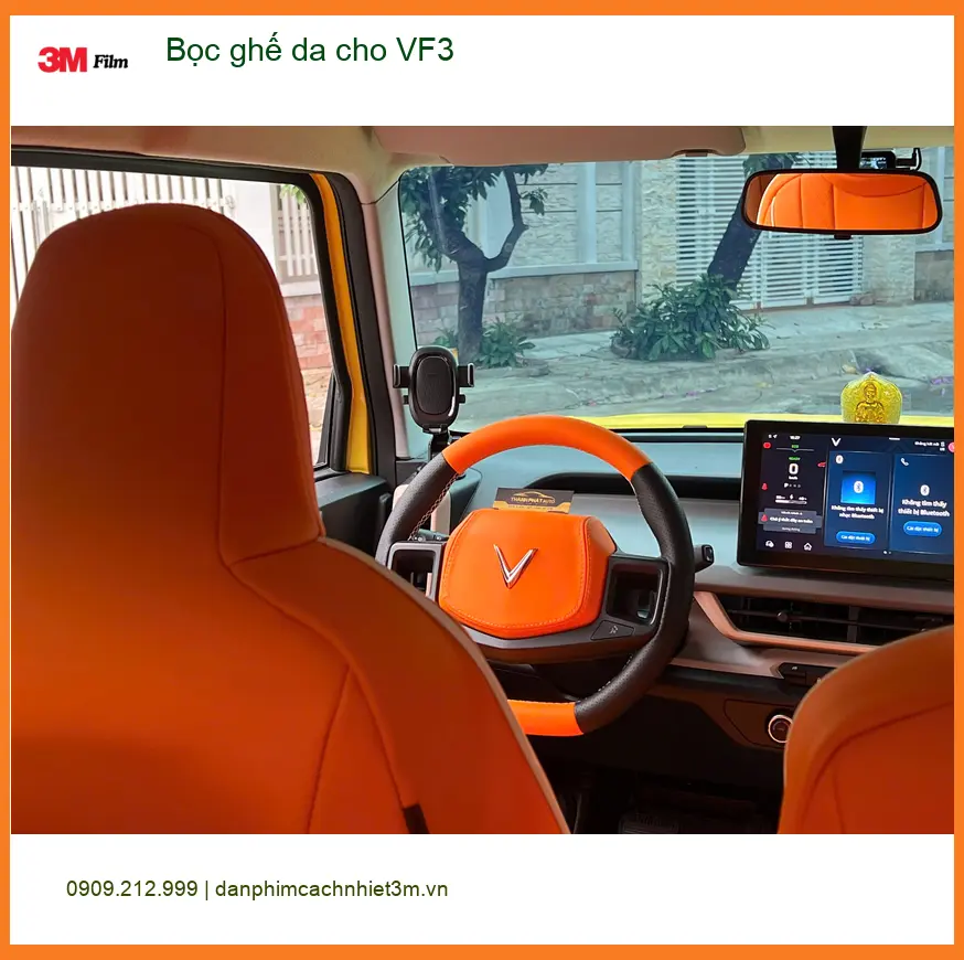 Chị Thanh bọc ghế da cho VF3 Quận 10 muốn nội thất sang trọng, dễ vệ sinh ảnh thực tế 5