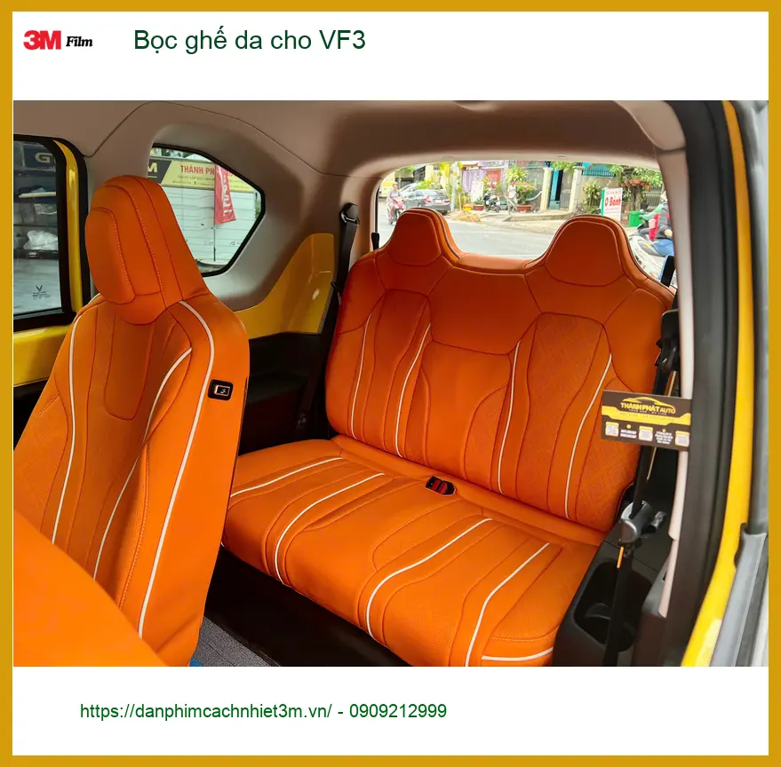 Chị Mai Anh bọc ghế da cho VinFast VF3 tại Quận 7 để nâng tầm không gian nội thất xe ảnh thực tế 3