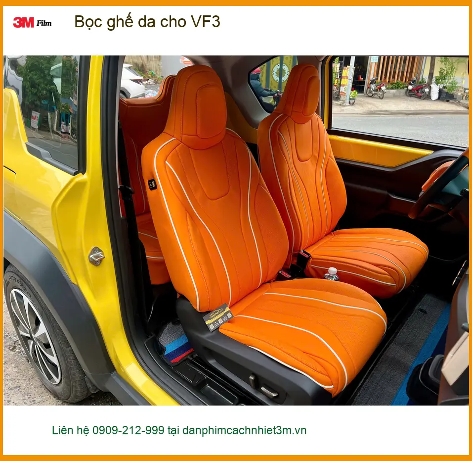 Chị Mai Anh bọc ghế da cho VinFast VF3 tại Quận 7 để nâng tầm không gian nội thất xe ảnh thực tế 4