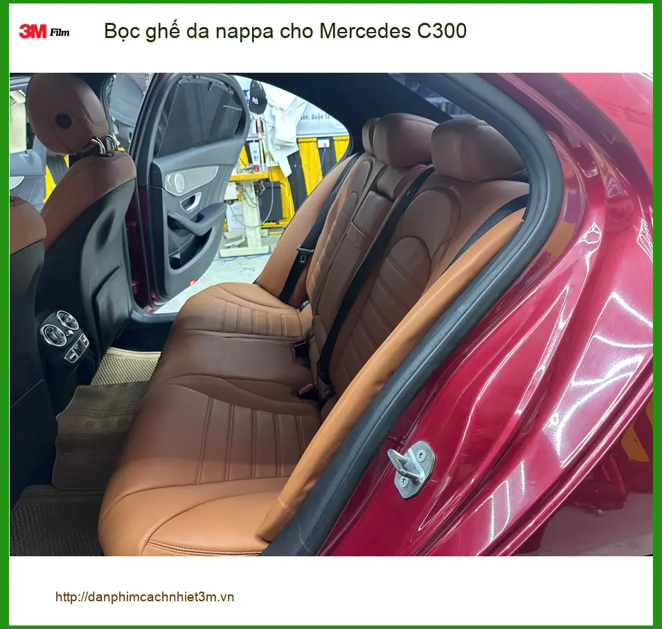 Anh Tấn bọc ghế da nappa cho Mercedes C300 Quận 2 để nội thất sang trọng, bền đẹp