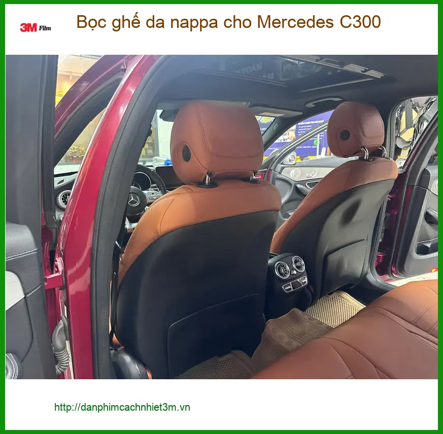Anh Tùng bọc ghế da nappa Mercedes C300 Quận Thủ Đức để nội thất xe thêm sang trọng ảnh thực tế 2
