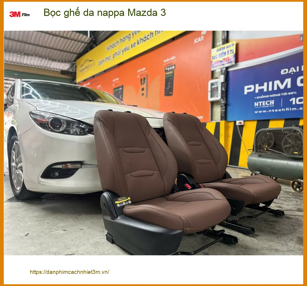Anh Bảo bọc ghế da nappa Mazda 3 tại Quận Thủ Đức để nội thất sang trọng hơn