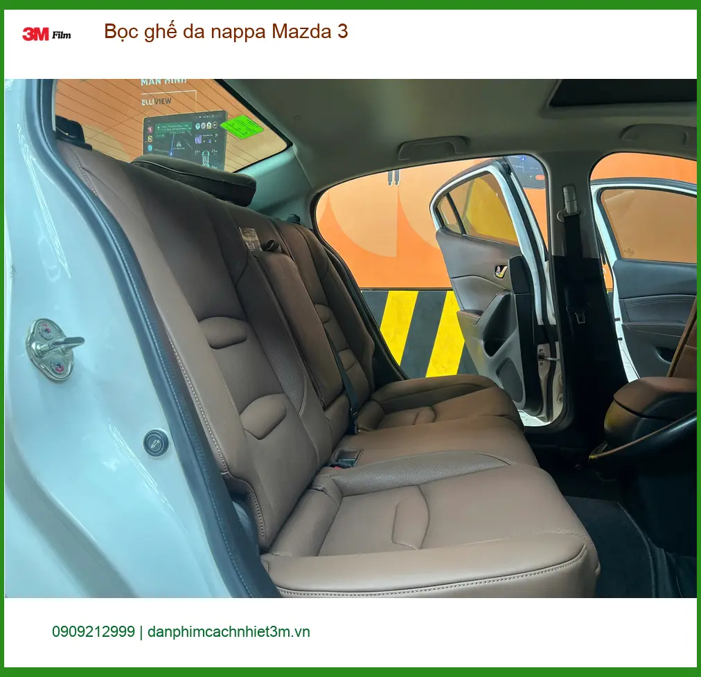 Anh Bảo bọc ghế da nappa Mazda 3 tại Quận Thủ Đức để nội thất sang trọng hơn ảnh thực tế 2