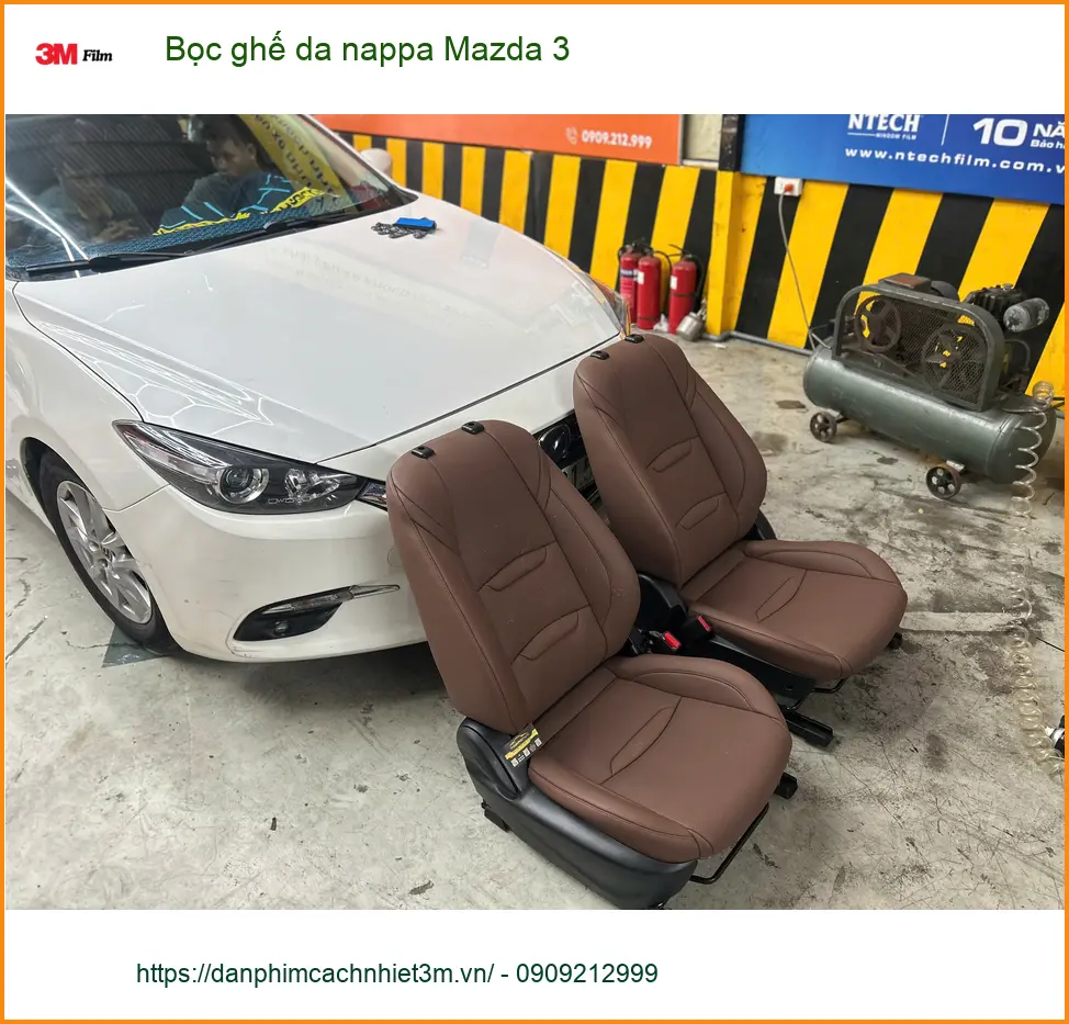 Anh Bảo bọc ghế da nappa Mazda 3 tại Quận Thủ Đức để nội thất sang trọng hơn ảnh thực tế 4