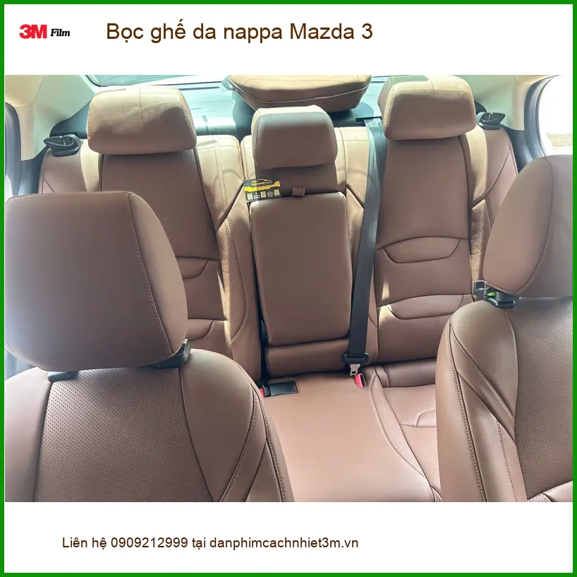 Anh Quang bọc ghế da Nappa cho Mazda 3 ở Hóc Môn vì ghế cũ đã xuống cấp