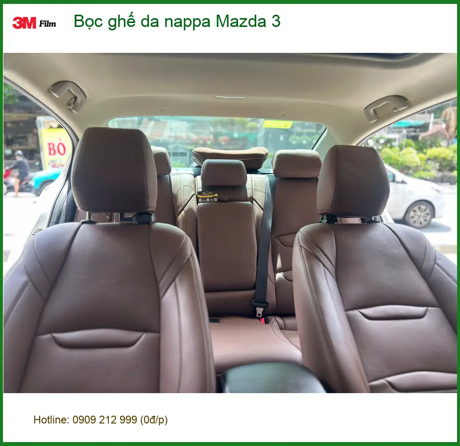 Anh Khải bọc ghế da nappa Mazda 3 ở Gò Vấp, nâng tầm không gian nội thất ảnh thực tế 2