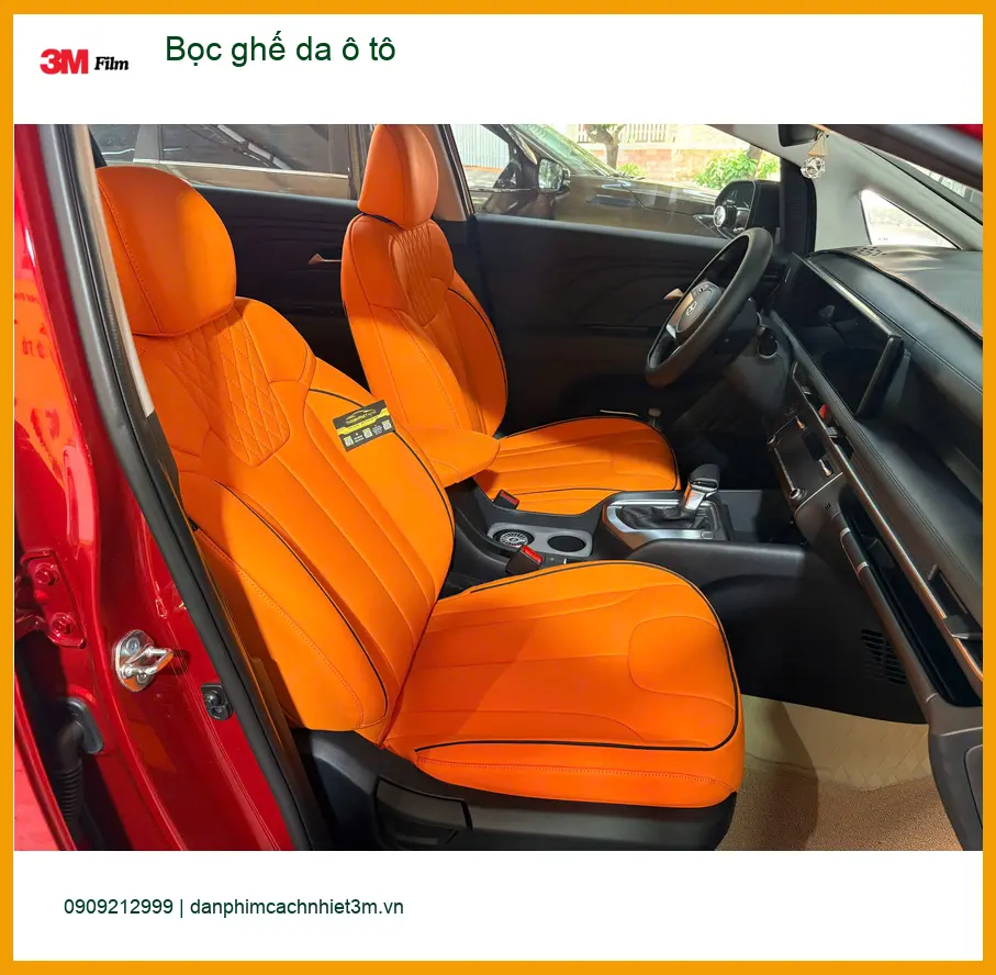 Chị Thảo bọc ghế da ô tô Hyundai Accent tại Quận Tân Phú để nội thất sang trọng hơn ảnh thực tế 3