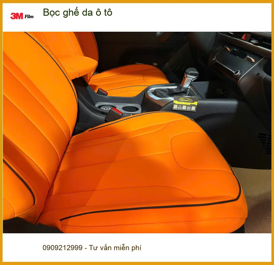 Chị Thảo bọc ghế da ô tô Hyundai Accent tại Quận Tân Phú để nội thất sang trọng hơn ảnh thực tế 5