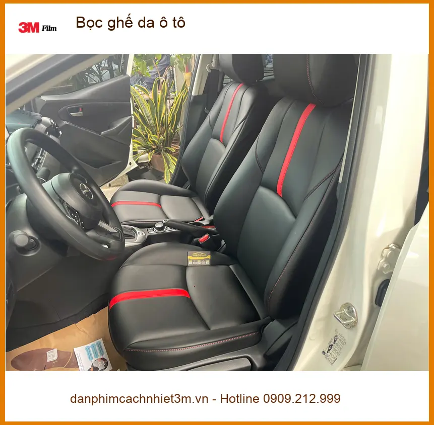 Cô Thu bọc ghế da ô tô cho Hyundai Accent tại Quận 9 tăng tính thẩm mỹ ảnh thực tế 2