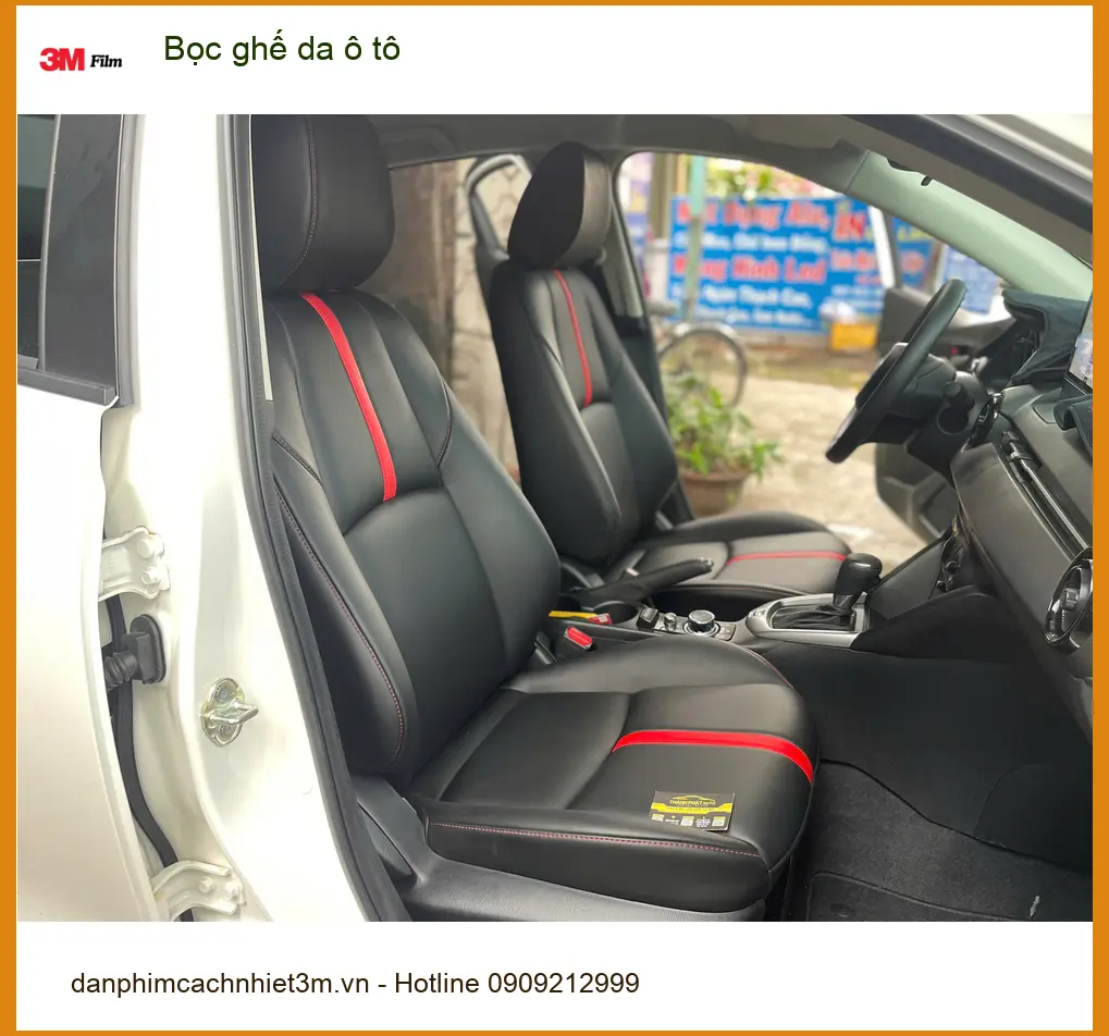 Cô Thu bọc ghế da ô tô cho Hyundai Accent tại Quận 9 tăng tính thẩm mỹ ảnh thực tế 5