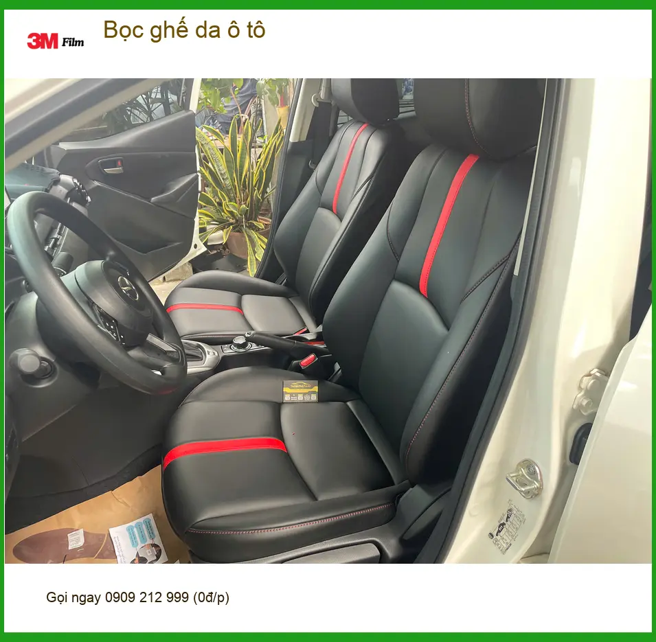 Chị Thùy Trang bọc ghế da ô tô Mitsubishi Attrage tại Quận Phú Nhuận ảnh thực tế 3
