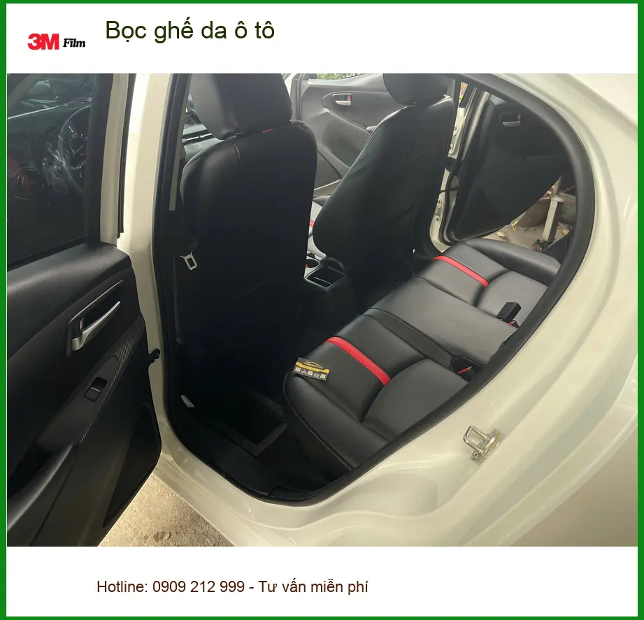 Chị Thùy Trang bọc ghế da ô tô Mitsubishi Attrage tại Quận Phú Nhuận ảnh thực tế 4