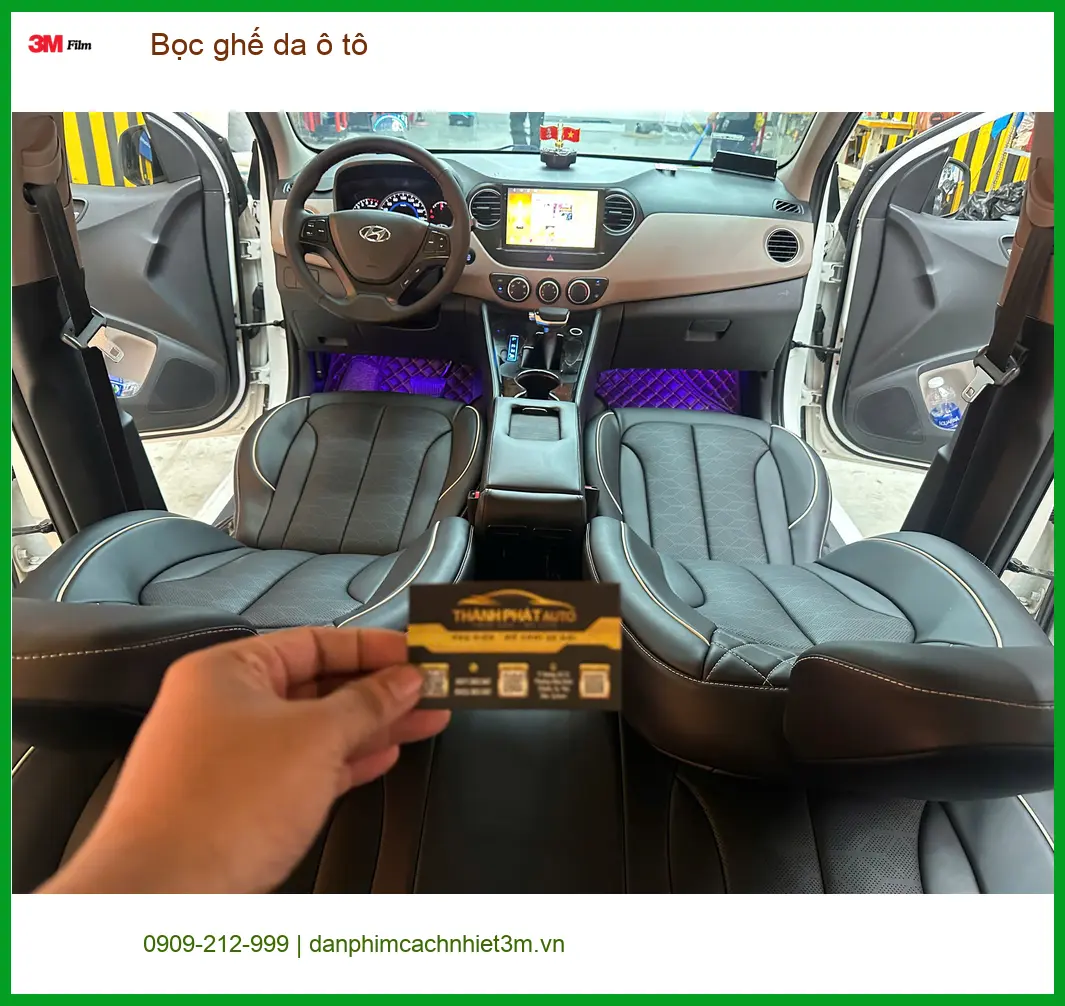 Anh Tùng bọc ghế da ô tô Hyundai Elantra tại Quận 1 để nội thất xe sang trọng và bền đẹp ảnh thực tế 4