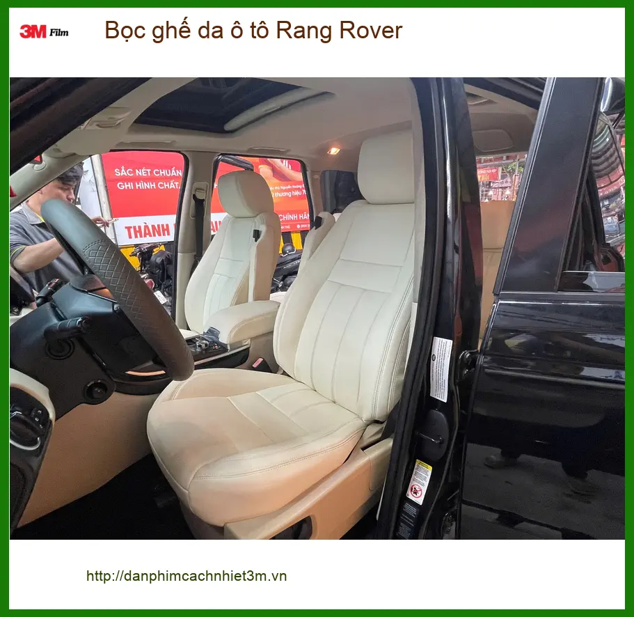 Chị Thảo bọc ghế da ô tô Rang Rover tại Quận 9 cho nội thất thêm sang trọng ảnh thực tế 4