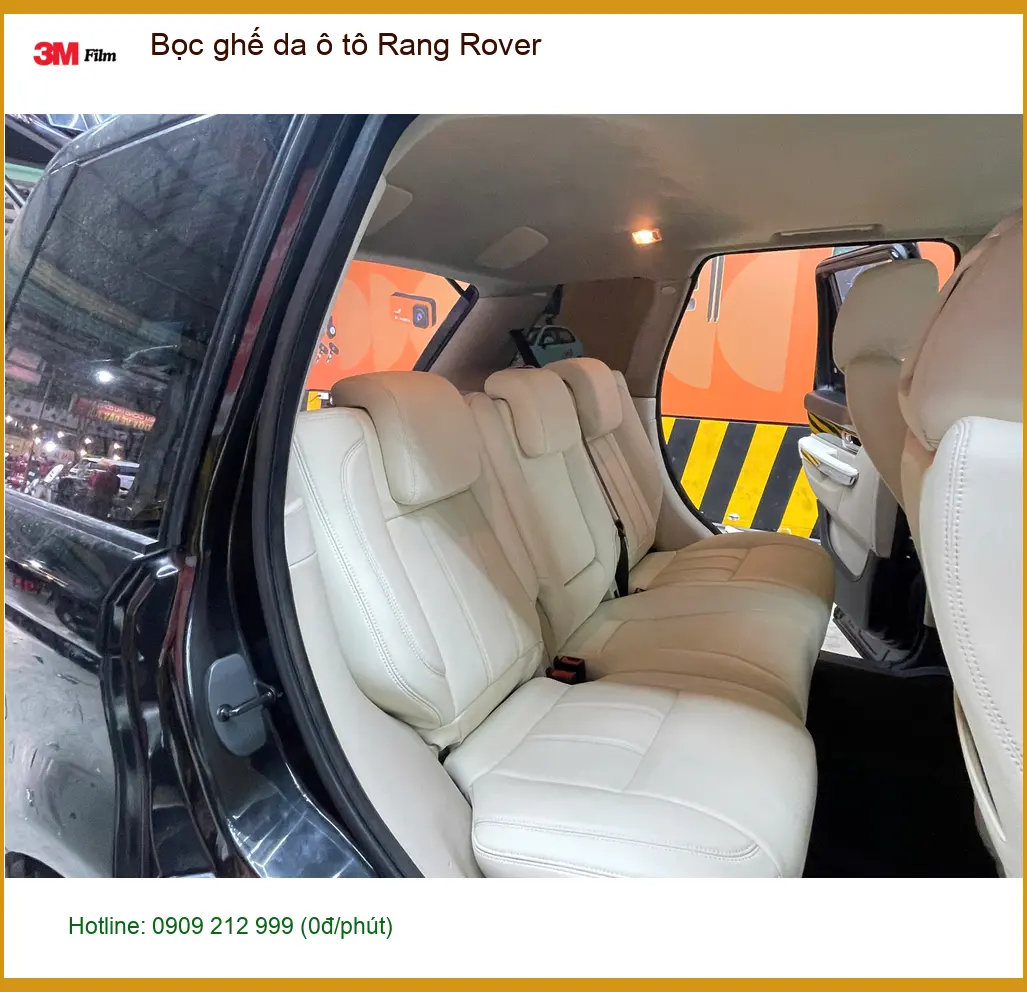 Chị Diệu bọc ghế da ô tô Rang Rover tại Quận 7 để nội thất sang trọng hơn ảnh thực tế 2