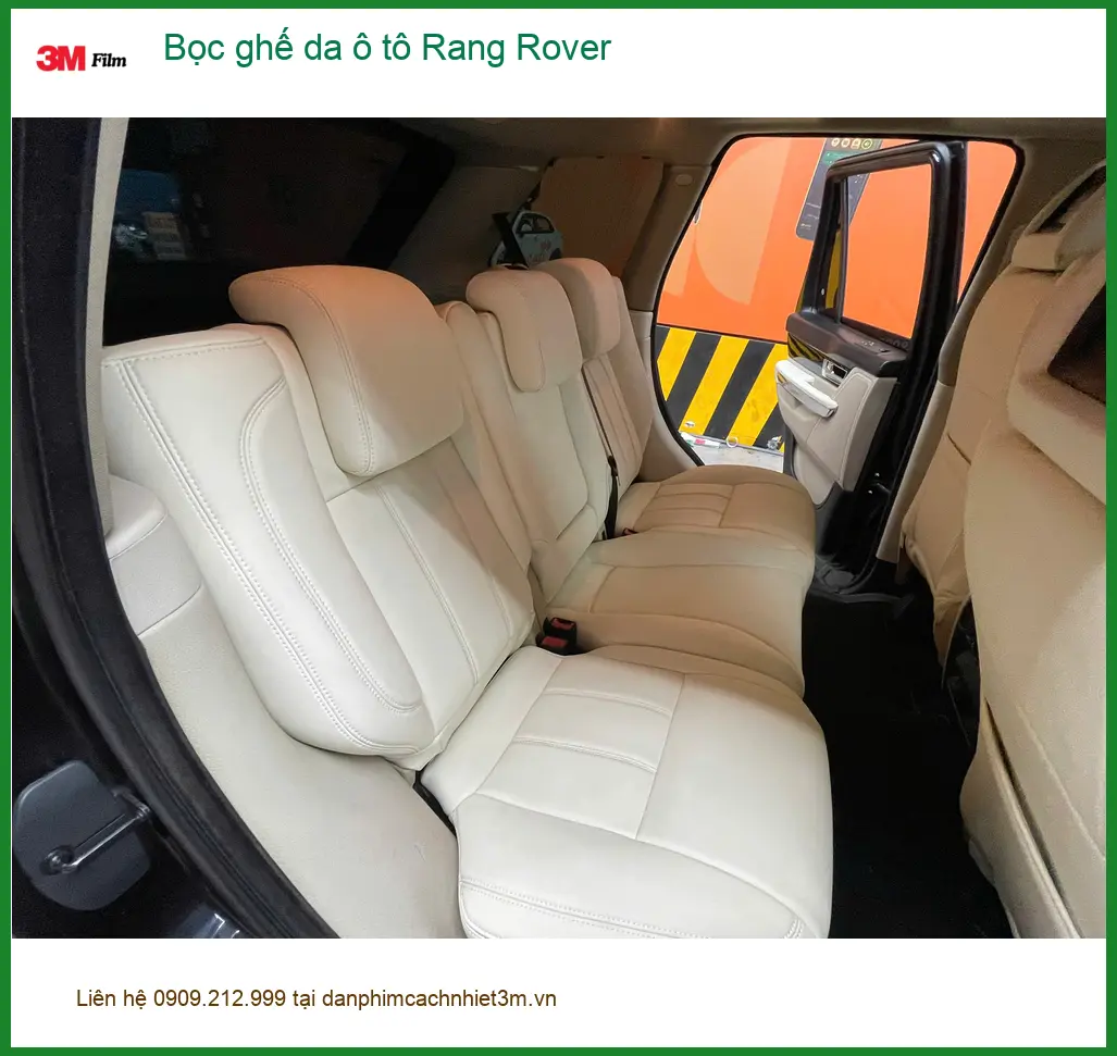 Chị Diệu bọc ghế da ô tô Rang Rover tại Quận 7 để nội thất sang trọng hơn ảnh thực tế 3