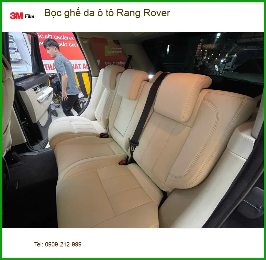 Chị Diệu bọc ghế da ô tô Rang Rover tại Quận 7 để nội thất sang trọng hơn ảnh thực tế 4